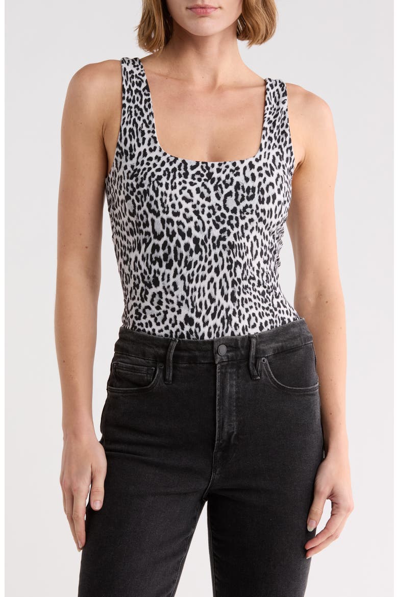 Weightless Sculpting Modern Bodysuit, Main, color, BLACK AND GREY LEOPARD