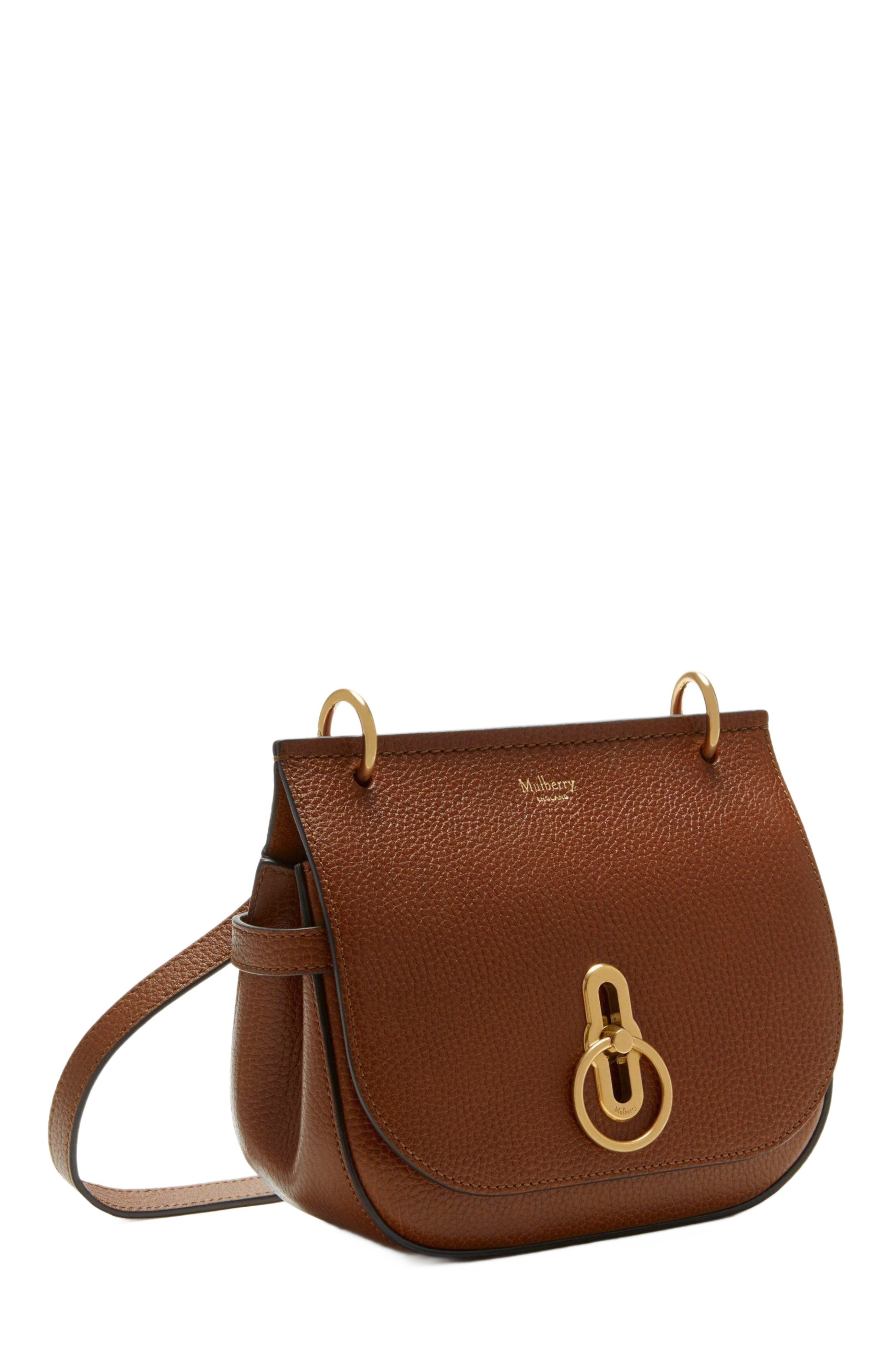 Mulberry Small Amberley Leather Satchel, Alternate, color, Oak