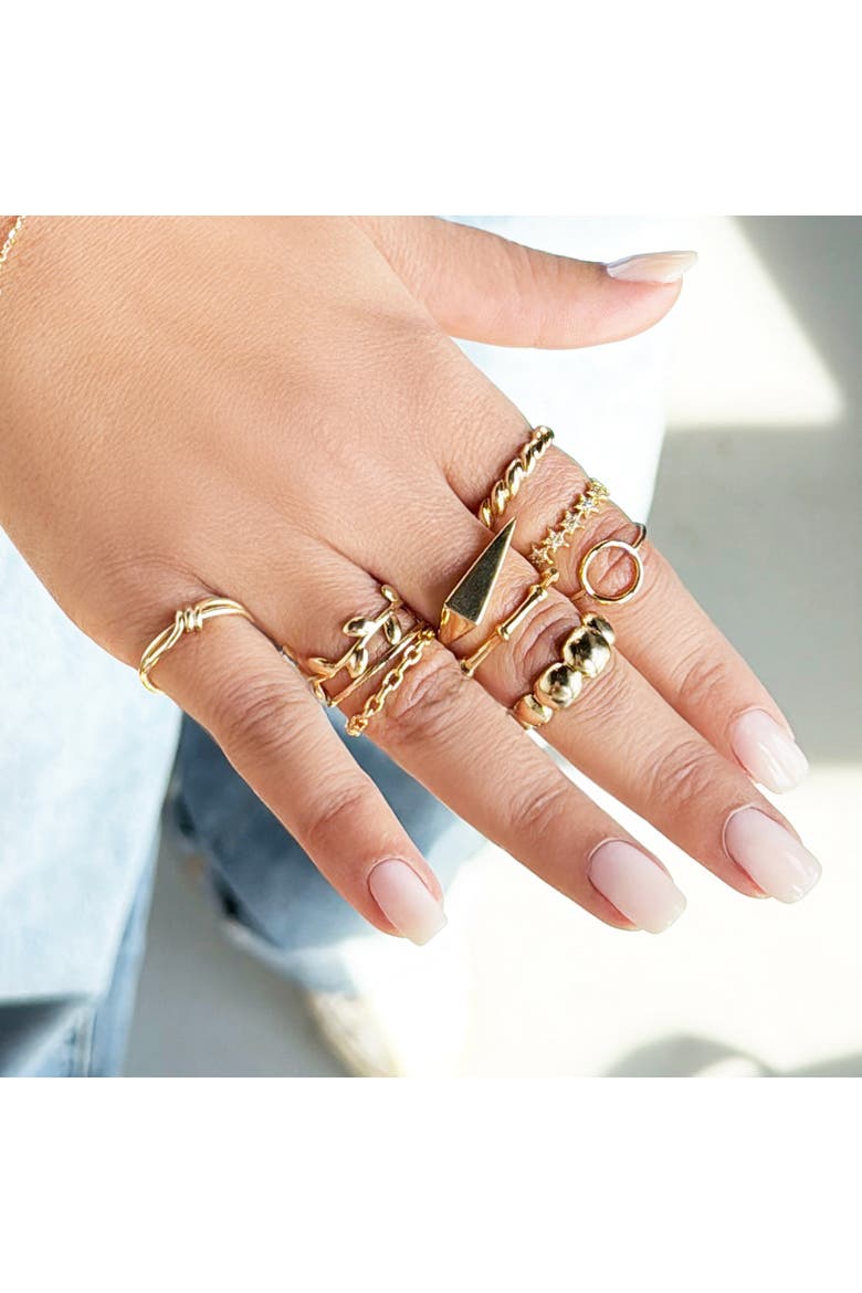 Gold Bamboostyle Ring, Alternate, color, Yellow Gold