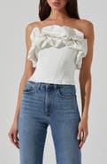 ASTR the Label Sarahi Ruffle Detail Strapless Top