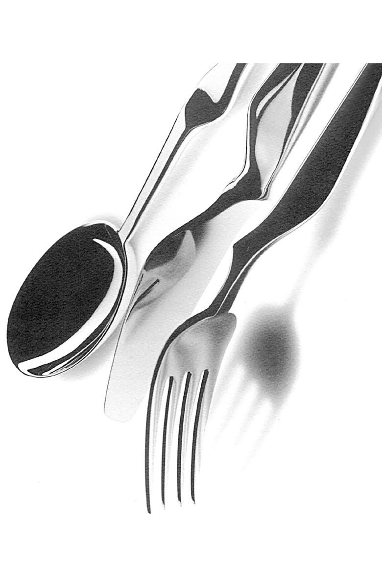 Mepra Ergonomica Flatware Set with H/H Knives - 5 Pieces, Alternate, color, Silver