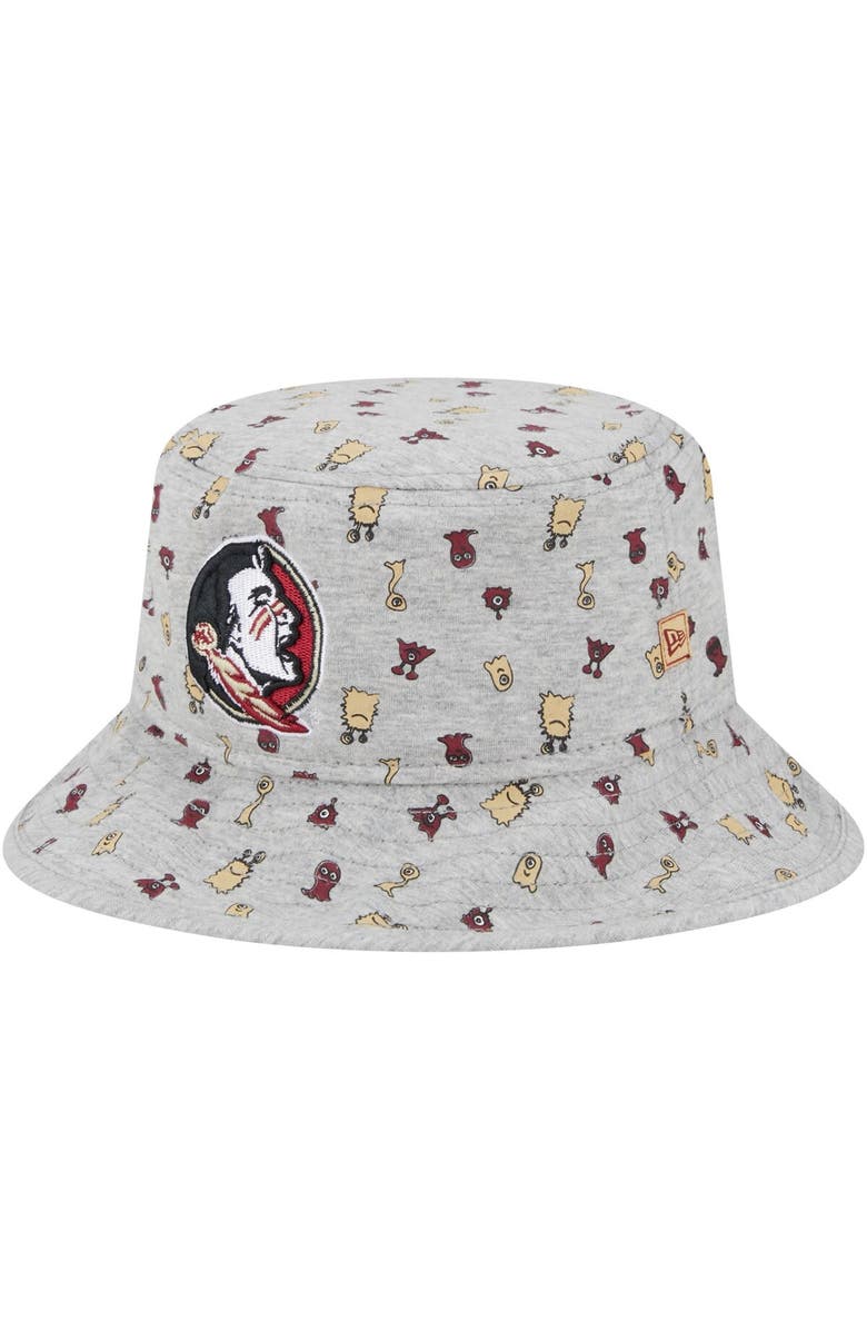 New Era Toddler New Era  Heather Gray Florida State Seminoles Critter Bucket Hat, Main, color, 