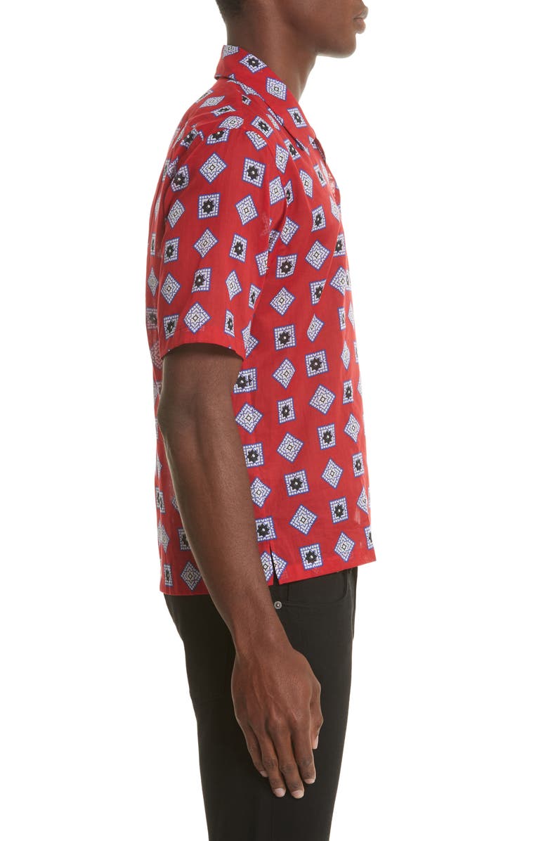 Maison Margiela Muslin Print Camp Shirt, Alternate, color,