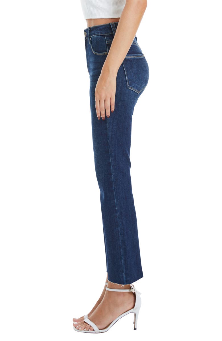 Bayeas Raw Hem Crop Straight Leg Jeans, Alternate, color, Dark Blue