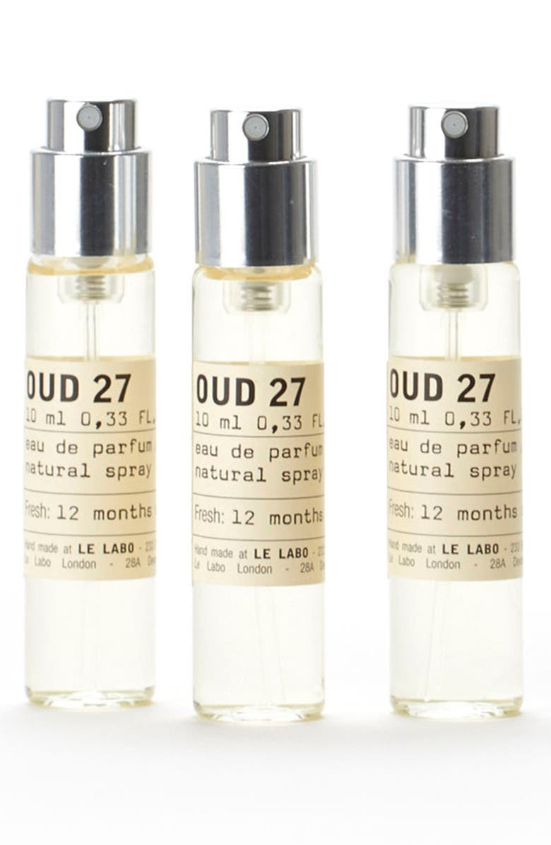 Le Labo Oud 27 Eau de Parfum Travel Tube Refill Trio, Main, color,