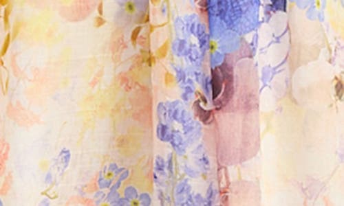 EN SAISON EN SAISON TAYLORANN FLORAL TIE STRAP MIDI DRESS