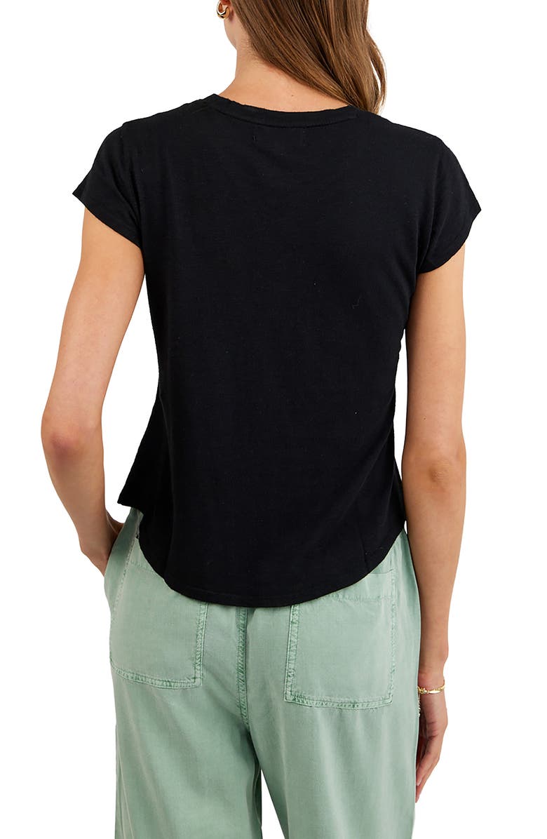 Bella Dahl Cotton Blend Slub Baby Tee, Alternate, color, Black