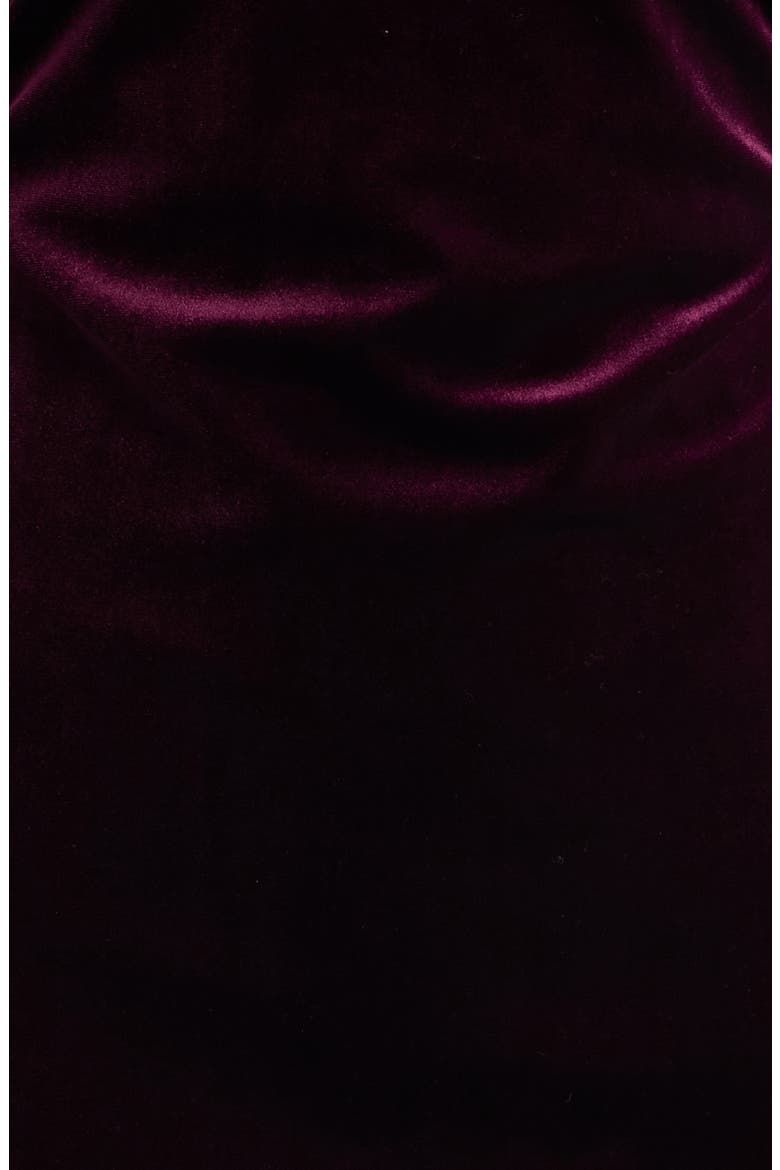 Long Sleeve Velvet Midi Dress, Alternate, color, WINE