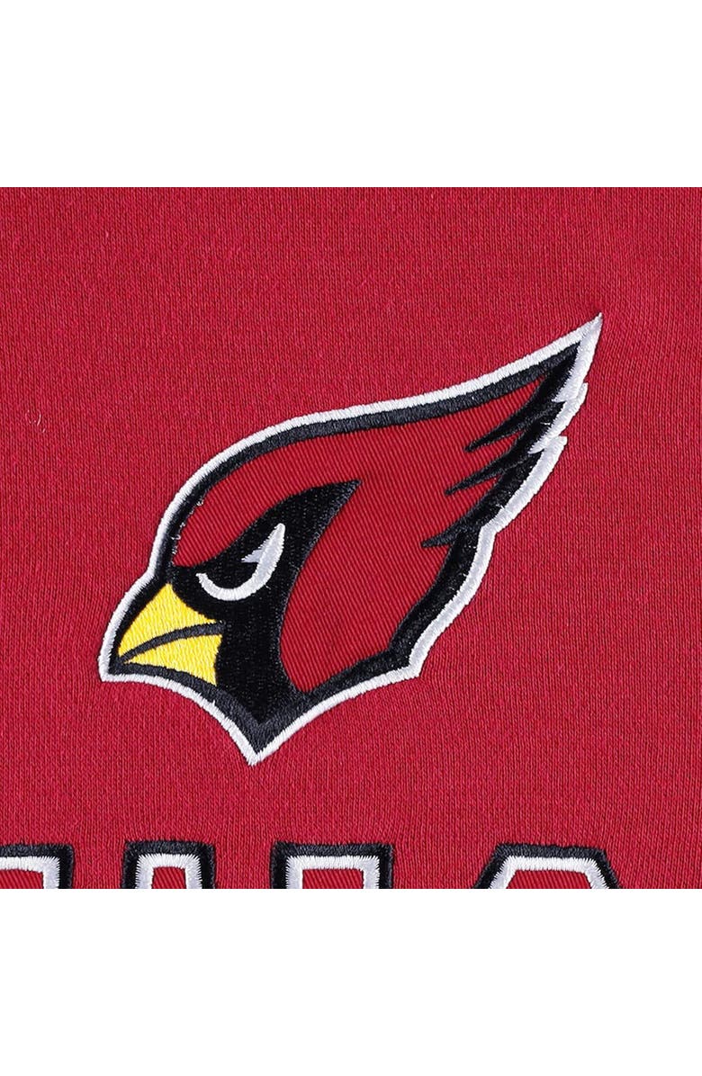 STARTER Men's Starter Cardinal Arizona Cardinals Draft Fleece Raglan Pullover Hoodie, Alternate, color, Cardinal