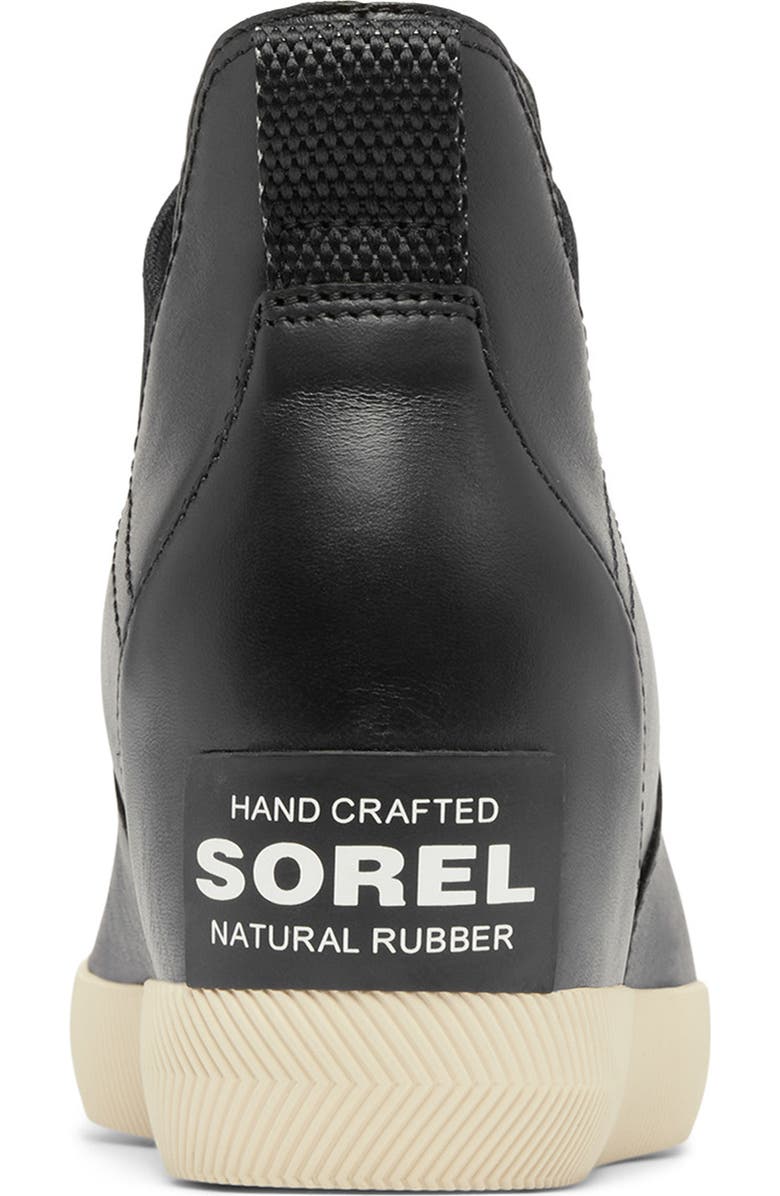SOREL Out 'n' About Wedge Chelsea Boot, Alternate, color, Black/ Bleached Ceramic