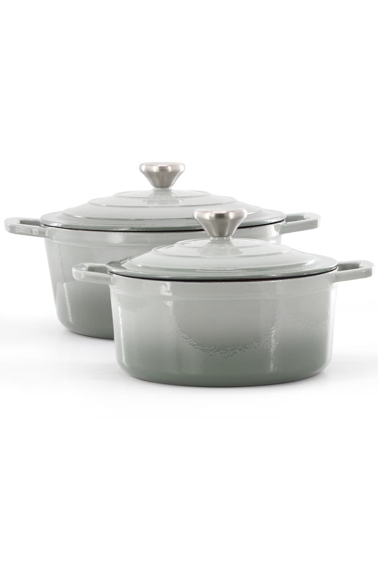 7 Piece Enameled Cast Iron Cookware Set, Alternate, color, Gray