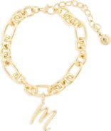 BaubleBar Initial Charm Chain Braclet