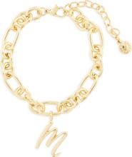 BaubleBar Initial Charm Chain Braclet