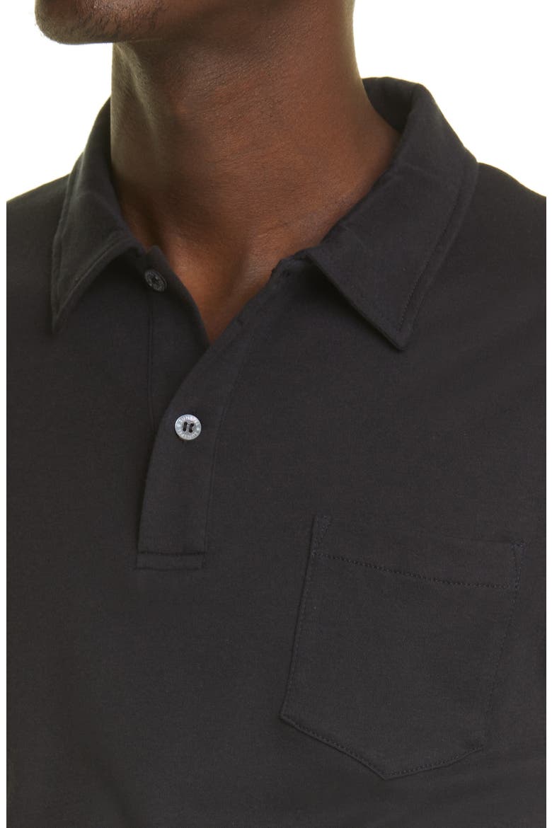 Men's Riviera Cotton Polo, Alternate, color, BLACK