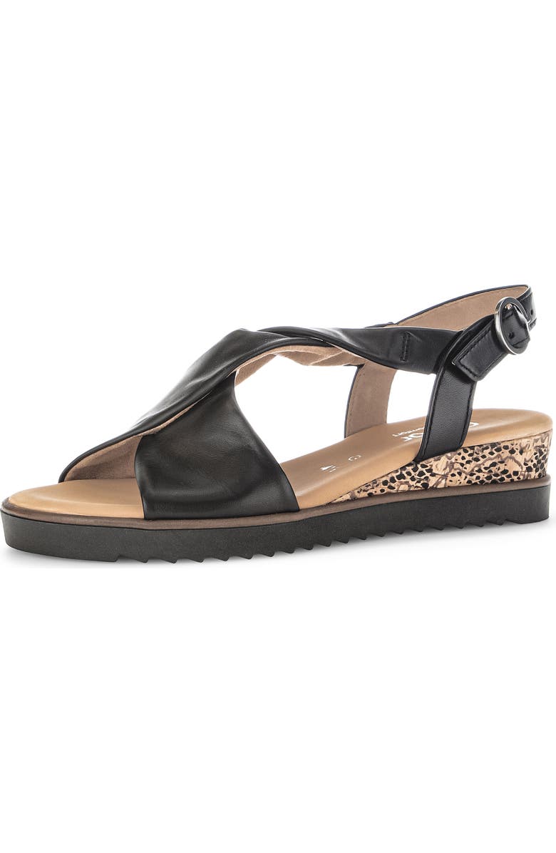 Gabor Ankle Strap Wedge Sandal, Main, color,