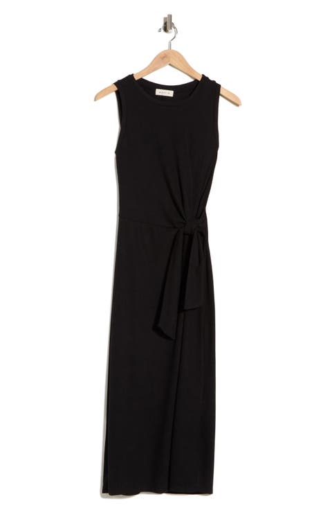 Sleeveless Side Tie Midi Dress
