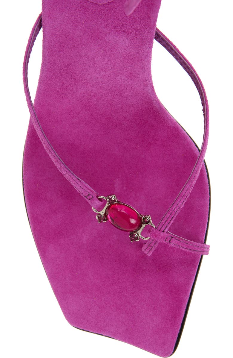 Jeffrey Campbell Faery Ankle Wrap Sandal, Alternate, color, Magenta Suede