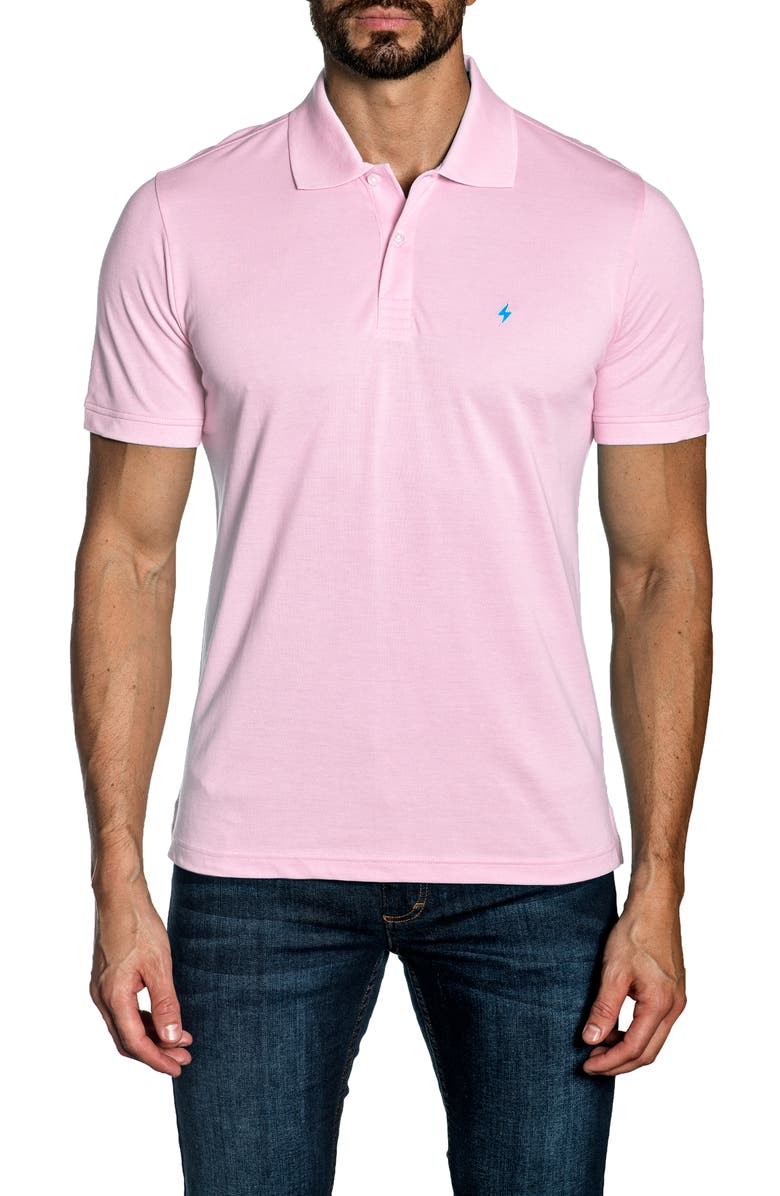 Jared Lang Cotton Knit Polo, Main, color, 