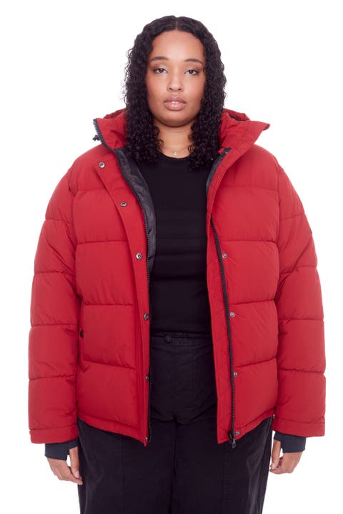 FORILLON PLUS SIZE - Vegan Down Short Quilted Puffer Jacket