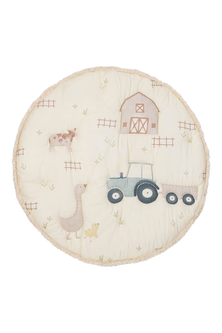 Quilted Cotton Baby Playmat, Main, color, BEIGE