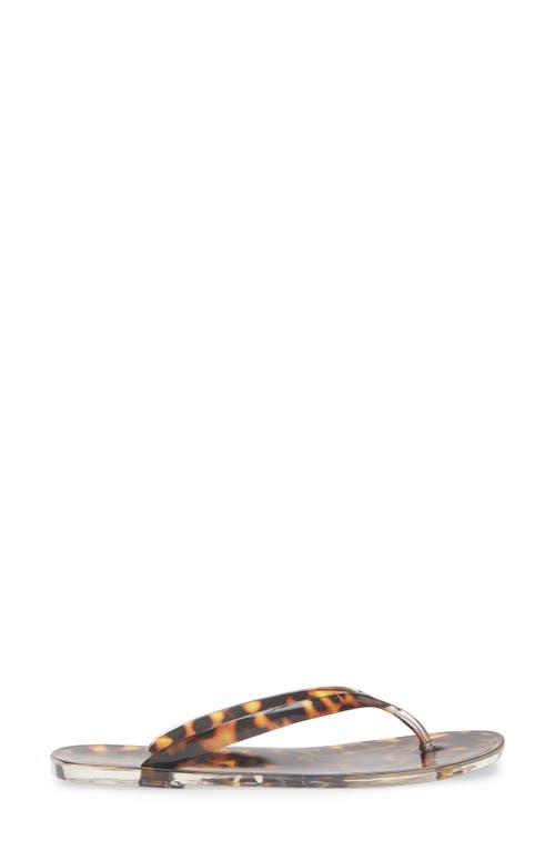 Jeffrey Campbell Beach Day Jelly Flip Flop In Animal Print