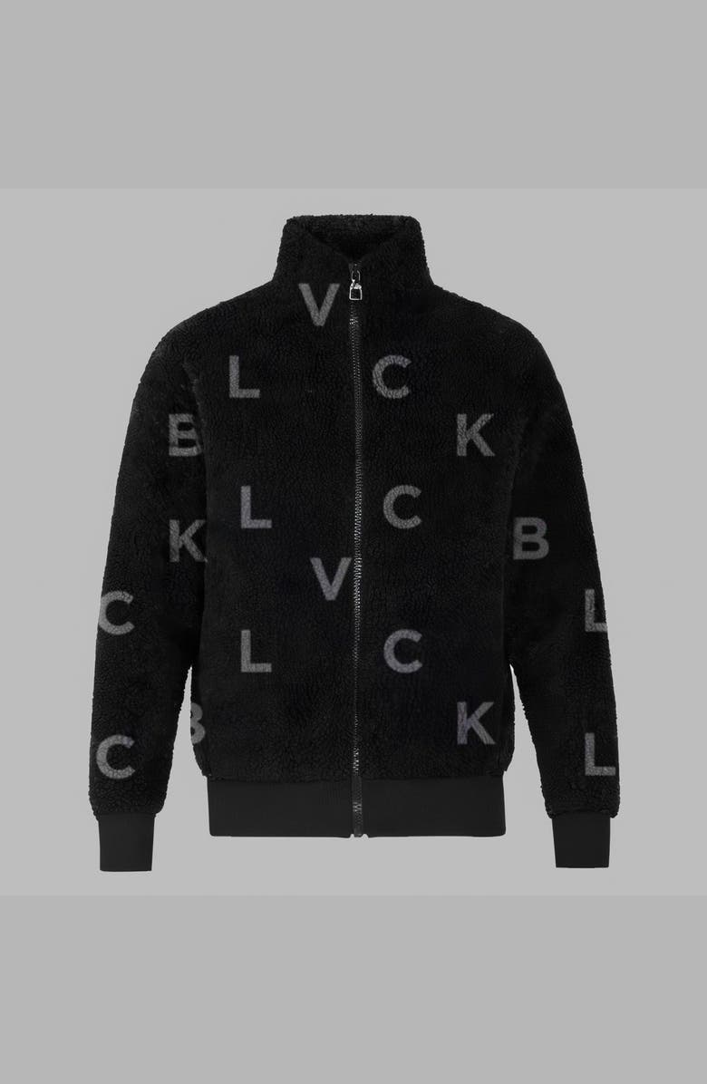 Blvck 'Monogram' Fleece Jacket, Main, color, Black