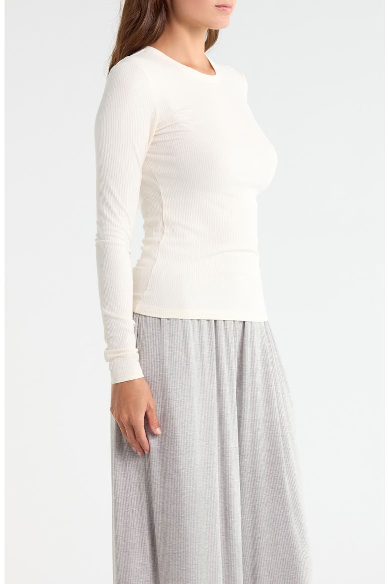 Aidelene Long Sleeved Ribbed Tee, Alternate, color, NIMBUS