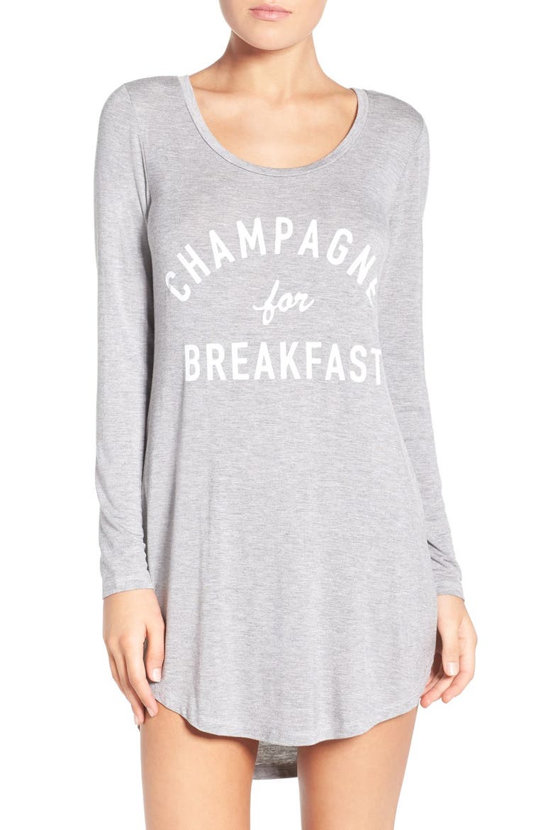Graphic Jersey Sleep Shirt, Main, color, DOVE/ GREY