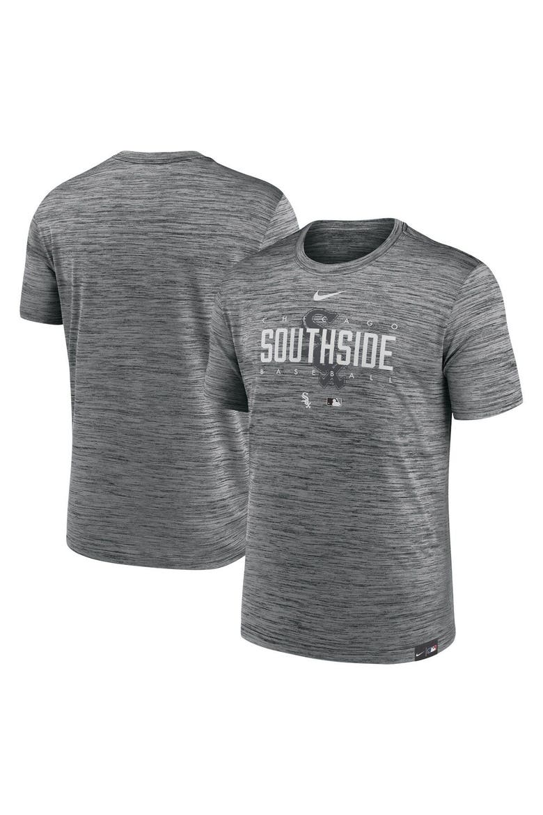 Men's Nike Anthracite Chicago White Sox City Connect Velocity Practice Performance T-Shirt, Main, color, Anthracite