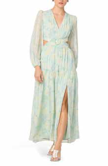 Klarissa Long Sleeve Chiffon Maxi Dress
