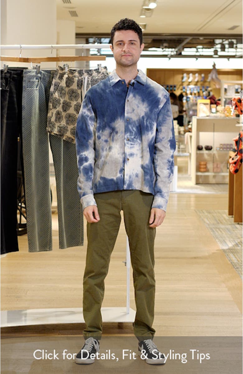 Curtis Tie Dye Denim Button-Up Shirt Jacket, sales video thumbnail