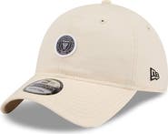 New Era Men's New Era Beige Inter Miami CF Micro Team Logo 9TWENTY Adjustable Hat