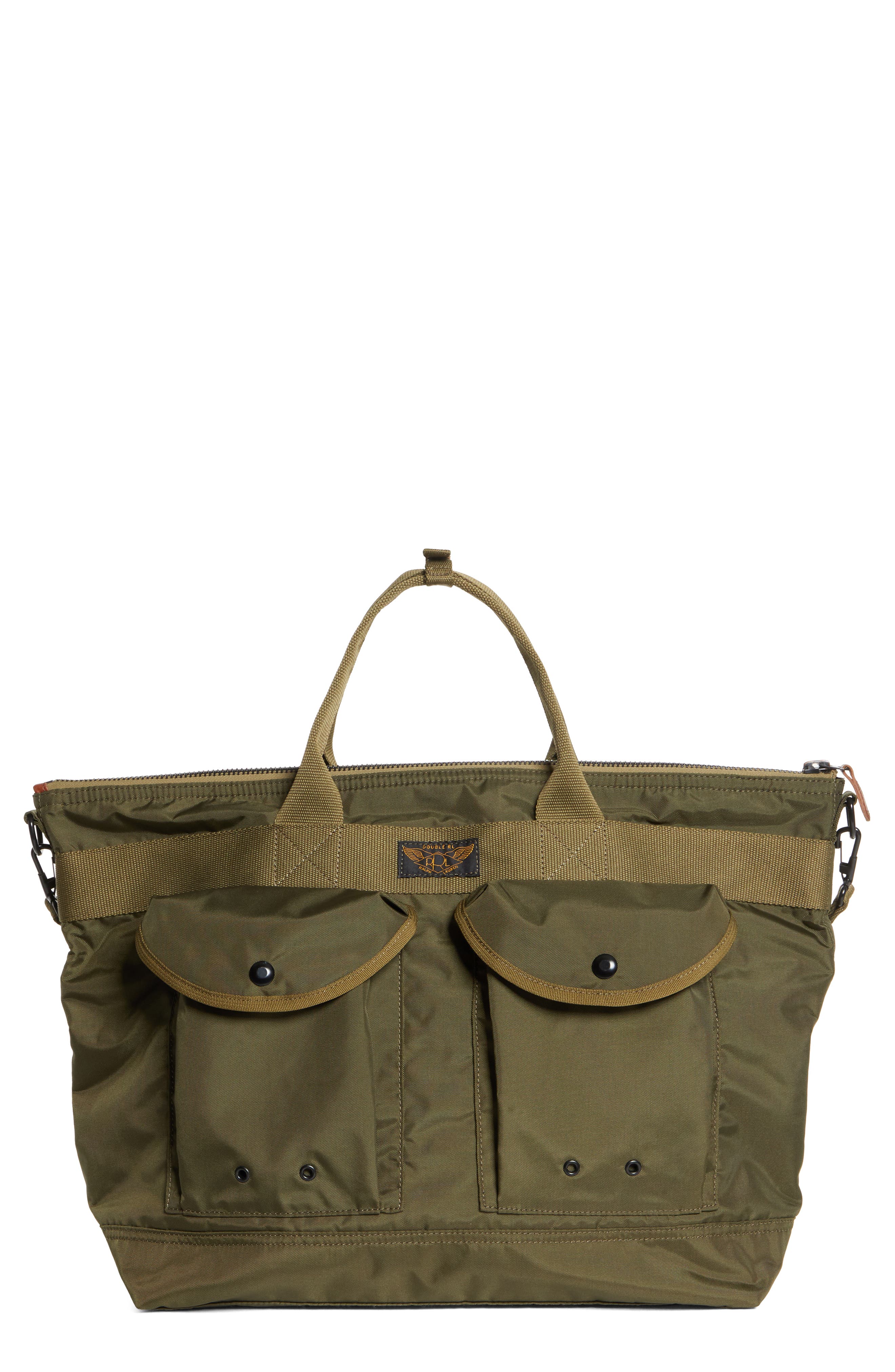 Double RL Recycled Nylon Canvas Utility Tote, Main, color, 