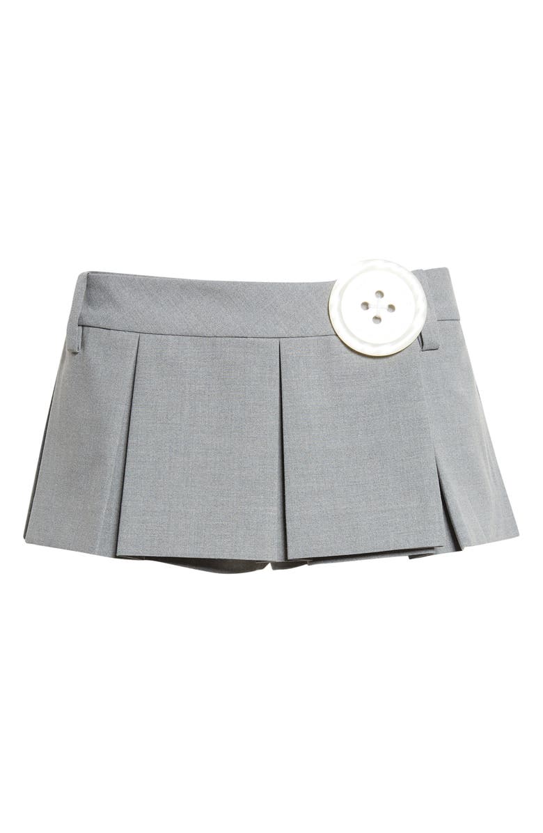 Sandy Liang Satsuma Pleated Miniskort, Main, color, Grey