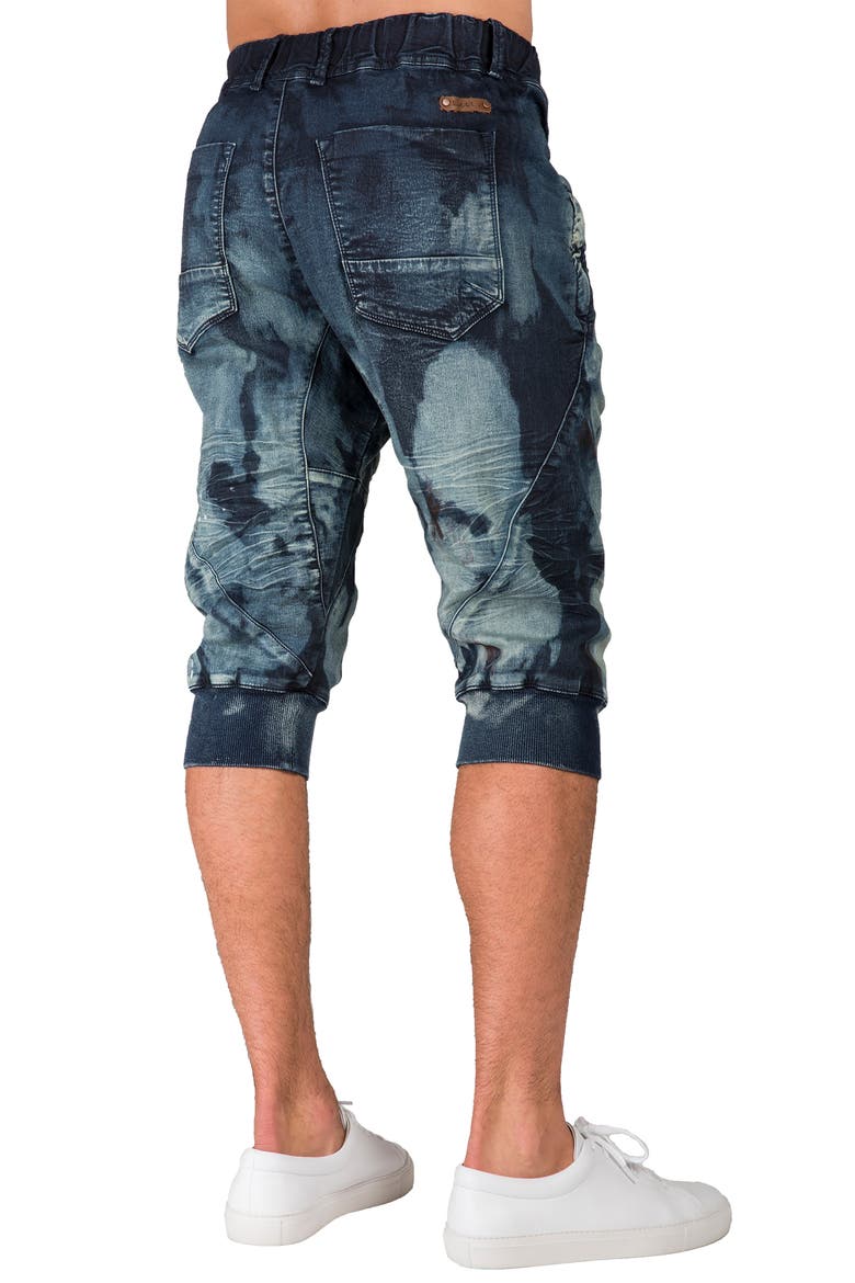 Denim Wash Capri Joggers, Alternate, color, STRIKER