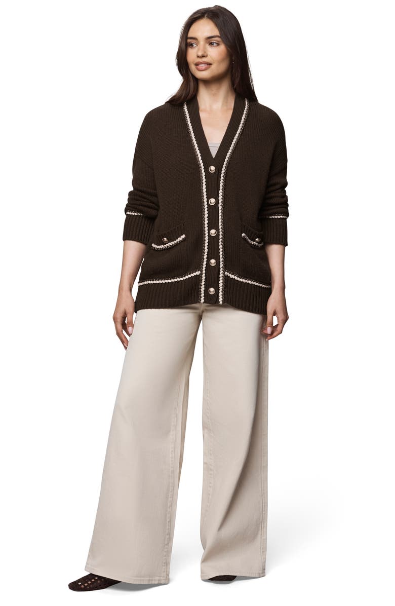 Splendid Brooklyn Cardigan, Alternate, color, Soft Chocolate Brown