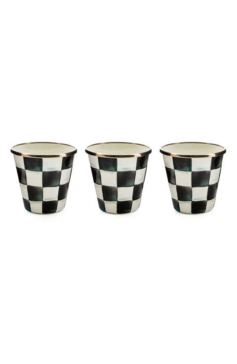Courtly Check® Set of 3 Enamel Herb Pots