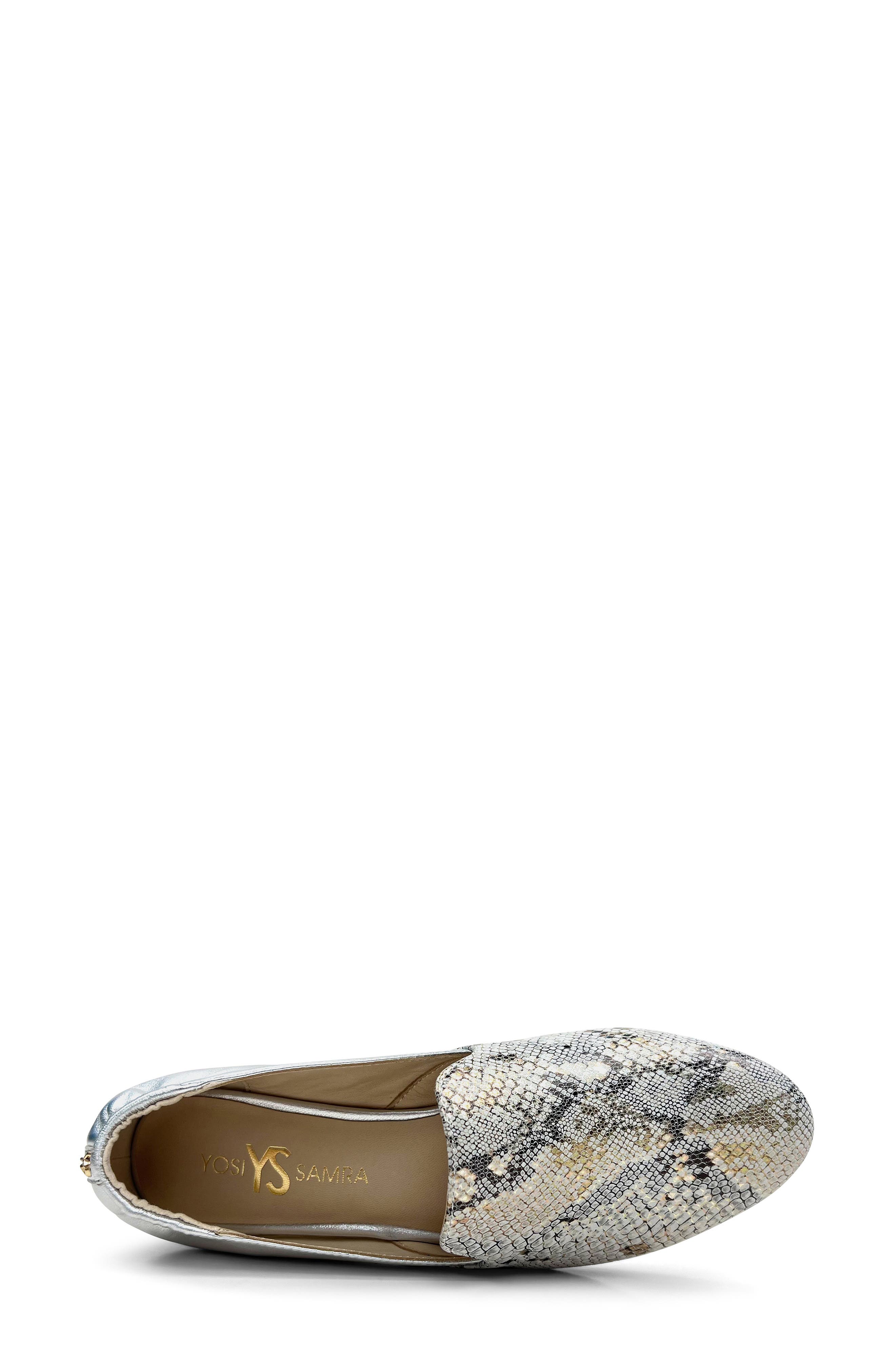 Yosi Samra Presley Snake Embossed Loafer, Alternate, color, 