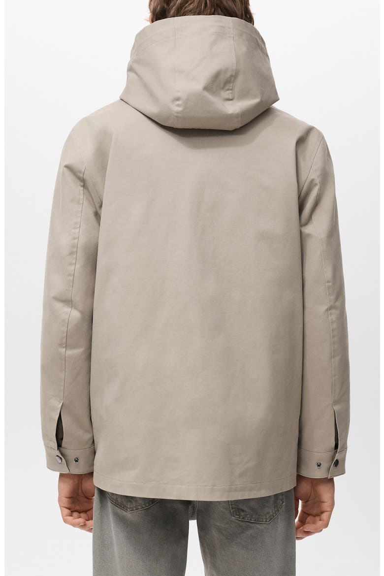 Twill Parka with Removable Hood, Alternate, color, SAND