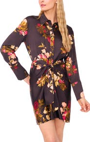 Ted Baker Laurel Floral Long Sleeve Shirtdress