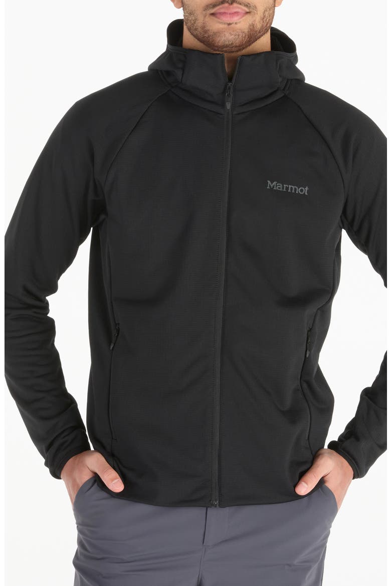 Leconte Full Zip Hoodie, Main, color, BLACK