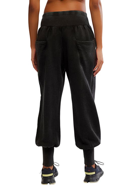 Free People Day Off Tie Waist Pants In Black