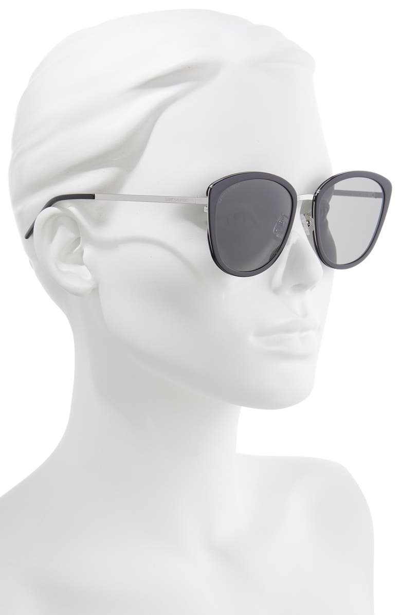 Saint Laurent 56mm Round Sunglasses, Alternate, color, 