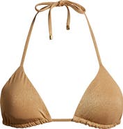 Vitamin A® Gia Metallic Triangle Bikini Top