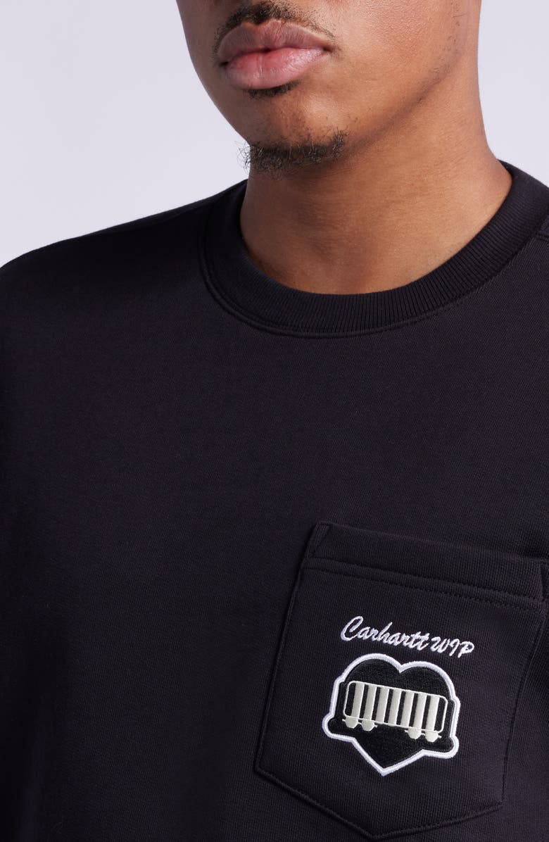 Carhartt Work In Progress Heart Train Pocket Sweatshirt, Alternate, color, 