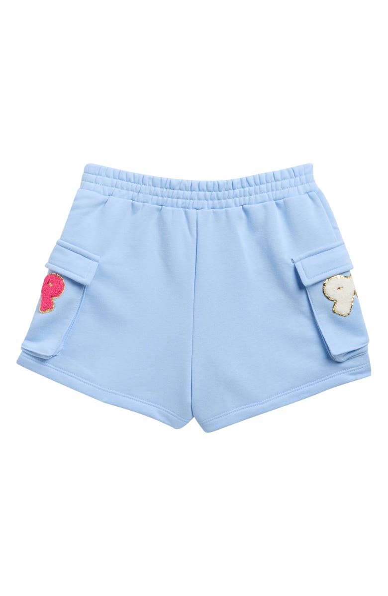 Truly Me Kids' Americana French Terry Shorts, Alternate, color, Blue