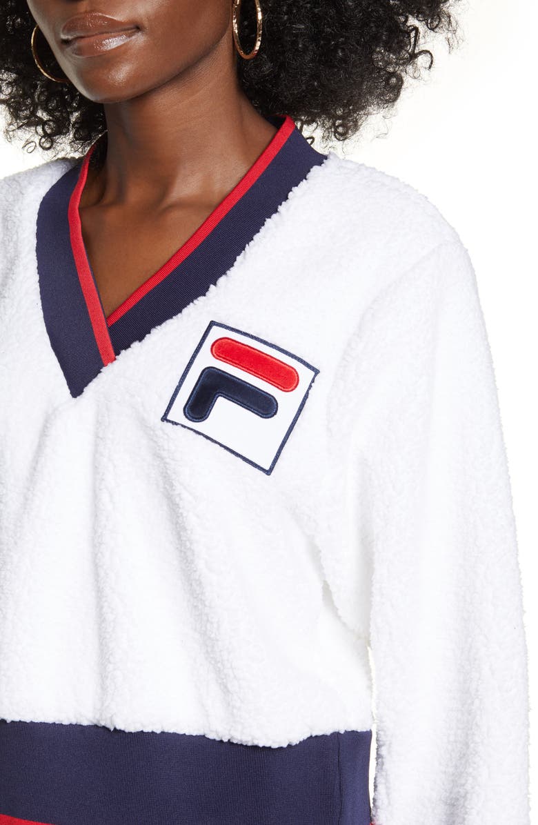FILA Sylvia Crop Fleece Sweatshirt, Alternate, color, 
