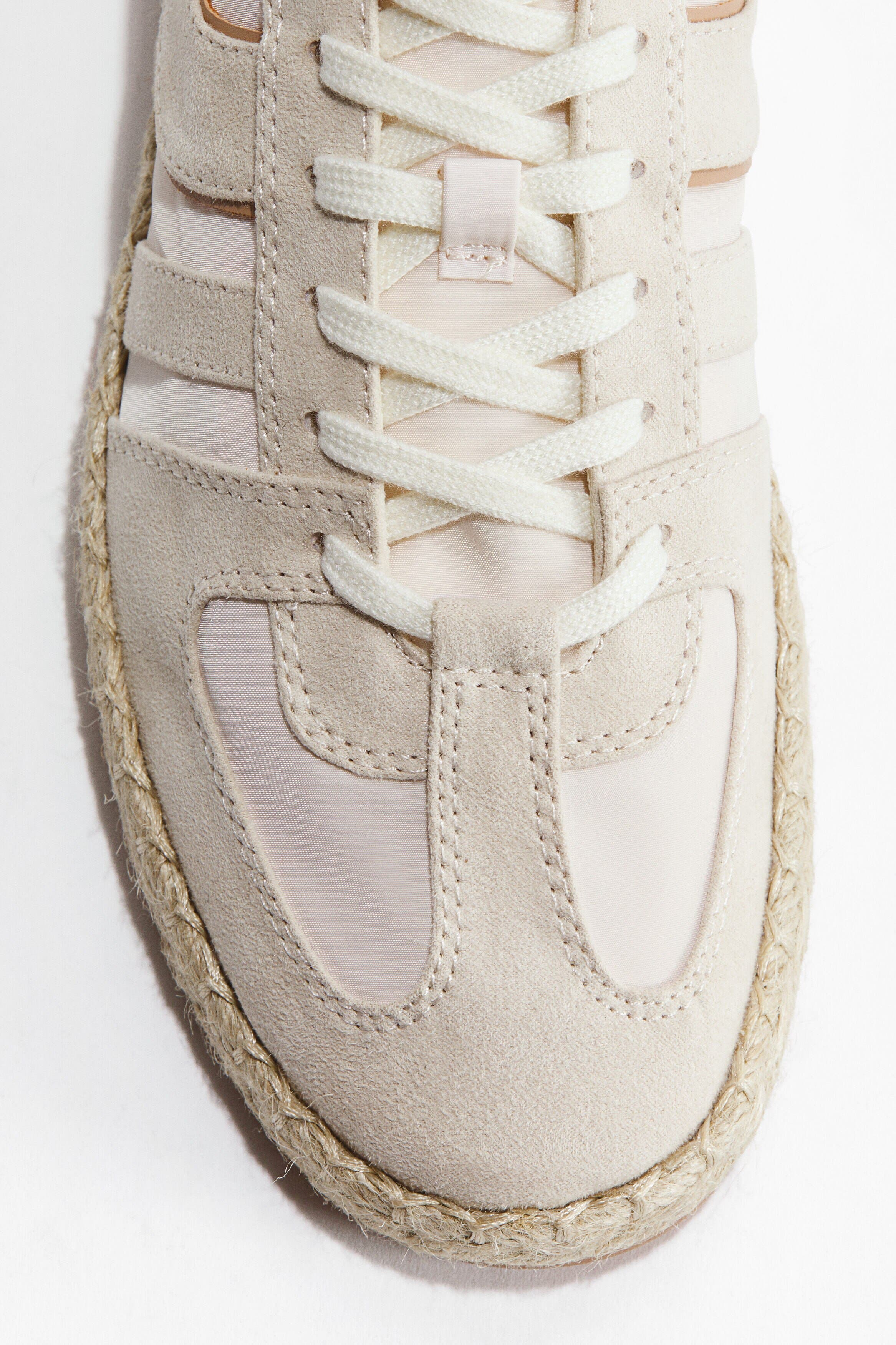 H&M Espadrille Trainers, Alternate, color, Cream