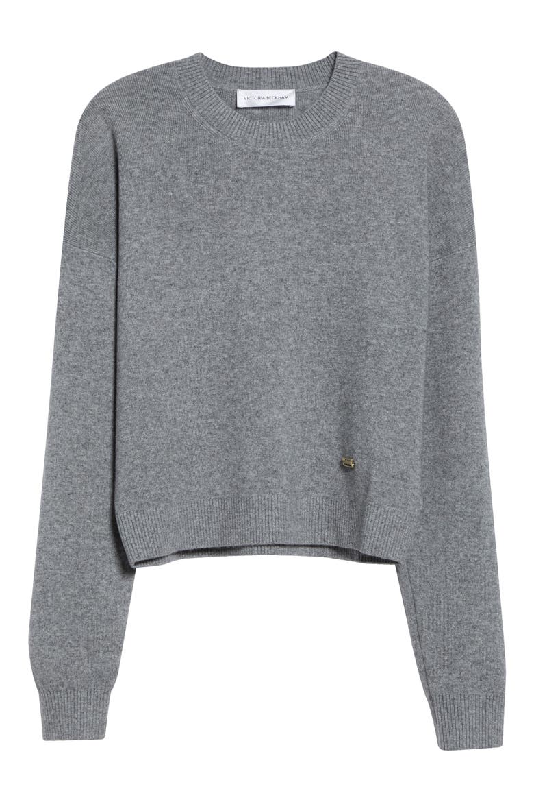 Crewneck Wool & Cashmere Sweater, Main, color, MID-GREY MARL