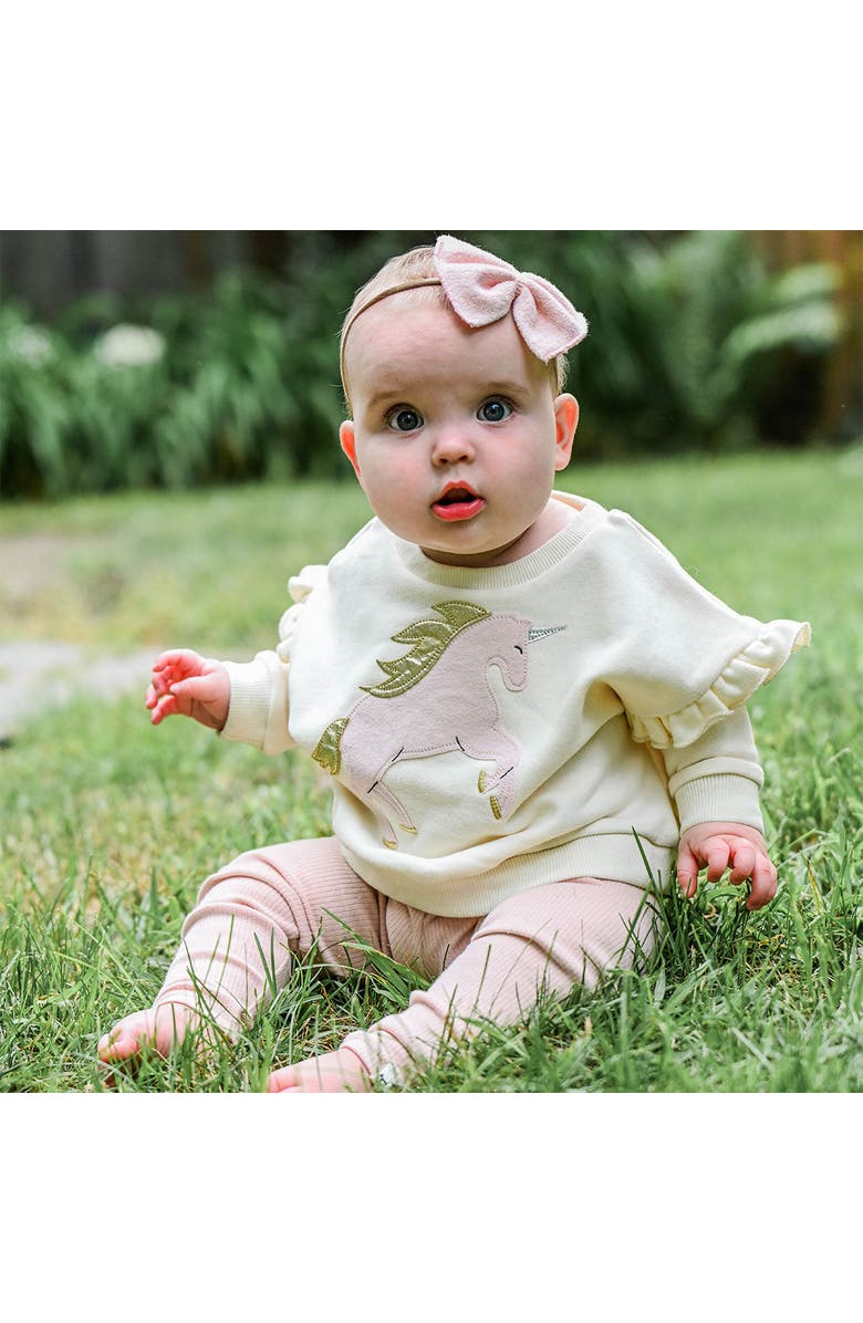 Oh baby! Brand Prancing Unicorn Millie Slouch- Infant, Alternate, color, Vanilla